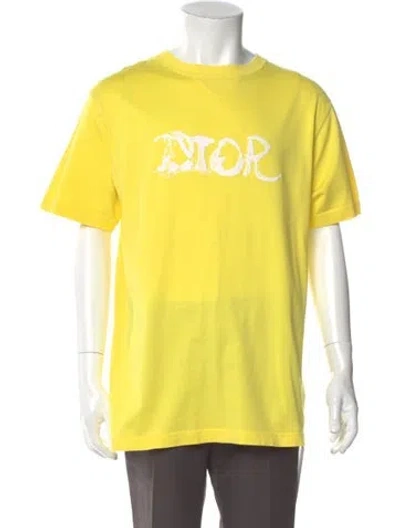 Pre-owned Dior X Peter Doig 2021 Graphic Print T-shirt In Yellow