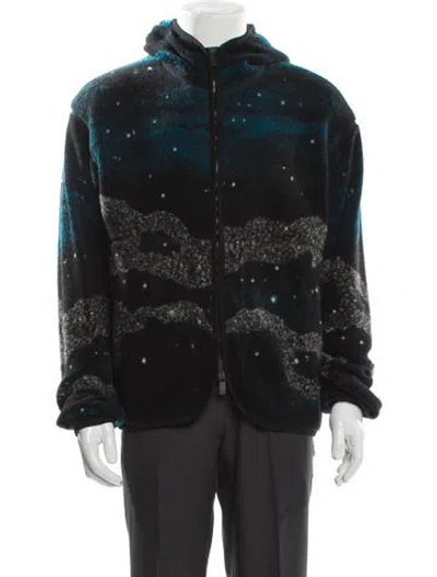 Pre-owned Dior X Peter Doig 2021 Oblique Jacquard Denim Jacket In Blue