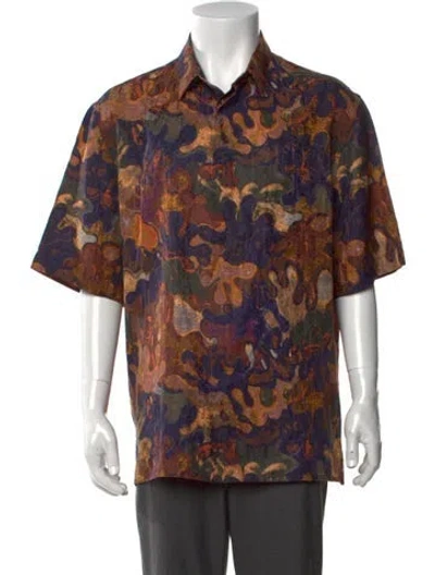 Pre-owned Dior X Peter Doig 2021 Oblique Jacquard Shirt In Brown
