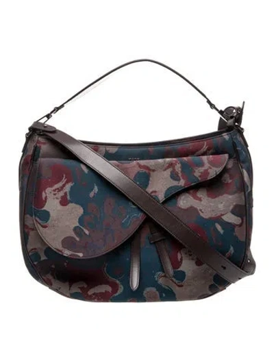 Pre-owned Dior X Peter Doig Canvas Christian Dior Saddle In Blue