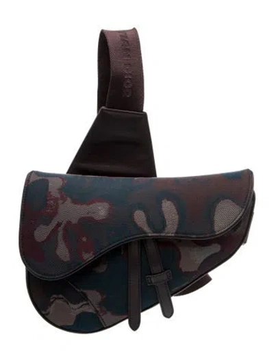 Pre-owned Dior X Peter Doig Canvas Crossbody Bag In Multi