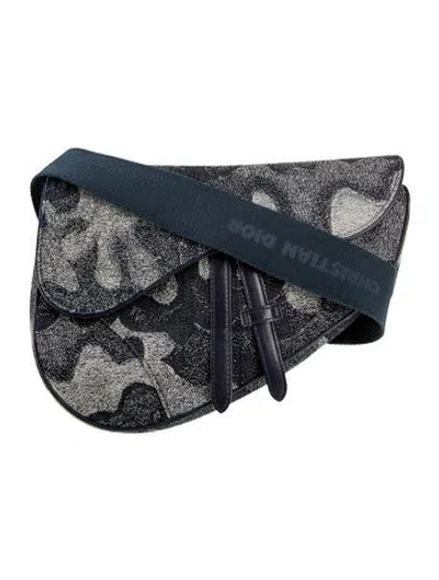 Pre-owned Dior X Peter Doig Canvas Messenger Bag In Blue