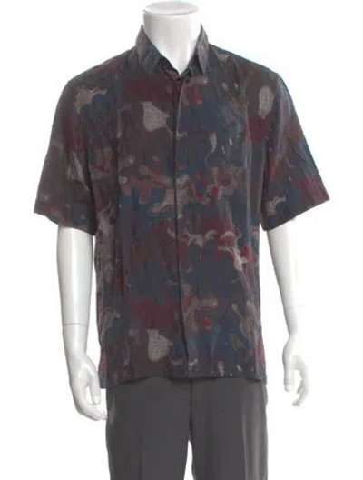 Pre-owned Dior X Peter Doig Oblique Jacquard Short Sleeve Shirt In Green