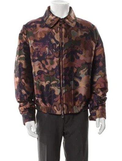 Pre-owned Dior X Peter Doig Printed Utility Jacket In Brown