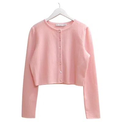 Pre-owned Dior X Raf Simons Spring 2015 Pink Cropped Cardigan