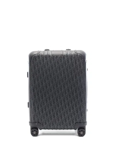 Pre-owned Dior X Rimowa 2010s Oblique Suitcase In Black