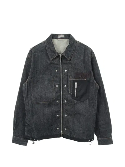 Pre-owned Dior X Sacai 2010s Denim Shirt Jacket In Blue