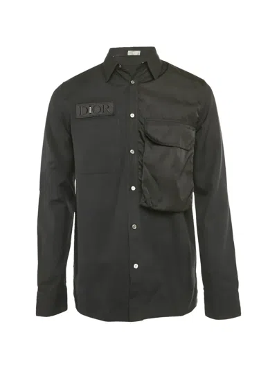 Pre-owned Dior X Sacai Panelled Shirt In Black