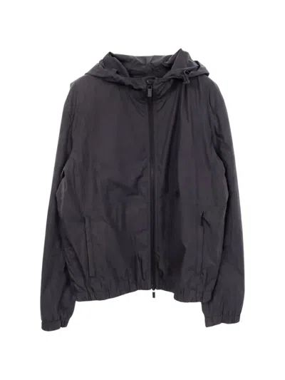 Pre-owned Dior X Shawn Stussy 2000s Hooded Back-logo Jacket In Black