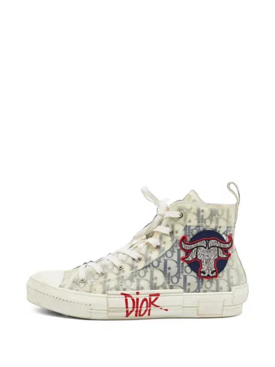 Pre-owned Dior X Shawn Stüssy B23 High-top Sneakers In Neutrals