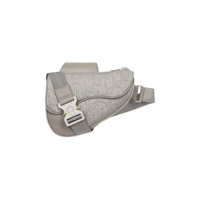 Pre-owned Dior X Stone Island Saddle Bag 'grey'