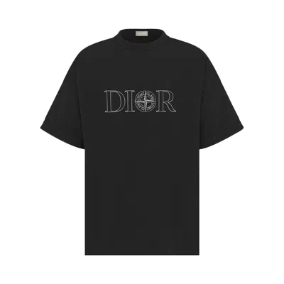 Pre-owned Dior X Stone Island T-shirt 'black'