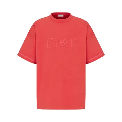 Pre-owned Dior X Stone Island T-shirt 'red' | Men's Size M