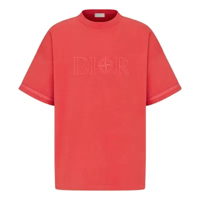 Dior X Stone Island T-shirt 'red'
