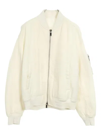Pre-owned Dior X Travis Scott 2000s Embroidered-detail Bomber Jacket In Neutral