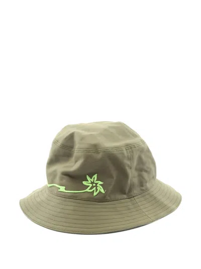Pre-owned Dior X Travis Scott 2010s Cactus Embroidered Bucket Hat In Green