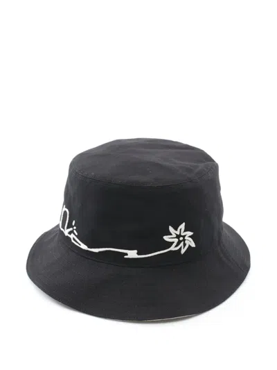 Pre-owned Dior X Travis Scott 2010s Cactus Jack Bucket Hat In Black