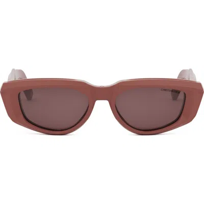 Dior Xplorer S3i Geometric Sunglasses In Shiny Pink/bordeaux