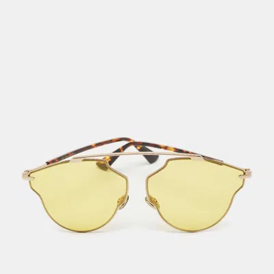 Pre-owned Dior Yellow 00ho Sorealpop Aviator Sunglasses