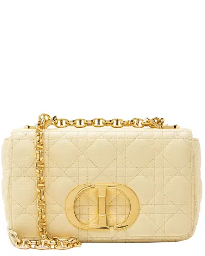 Dior Yellow Cannage Calfskin Caro Small Shoulder Bag (authentic Pre-loved)