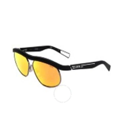 Dior Yellow Oval Men's Sunglasses Dm40057u 02g 60 In Black / Yellow