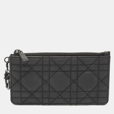 Pre-owned Dior Zip Card Holder
