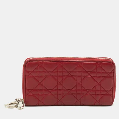 Pre-owned Dior Zip Continental Wallet
