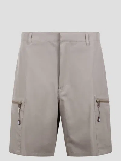 Dior Homme Zip Detailed Bermuda Shorts In Tan