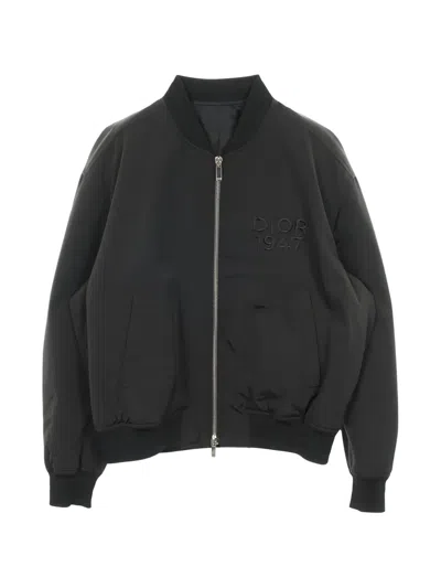 Pre-owned Dior Zip-up Bomber Jacket In Black