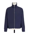 Dior Drawstring Detailed Zip-up Jacket In Blue