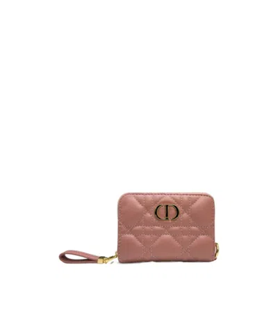 Dior Zip Wallet In Pink