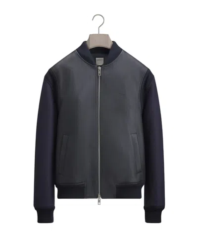 Dior Zipped Blouson Jacket In Blue