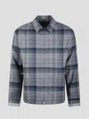 Dior Checked Zip-up Shirt Jacket In Grey