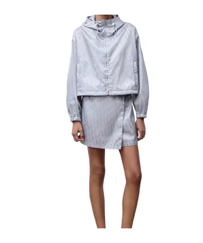 Dior Zipped Cropped Jacket In Gray