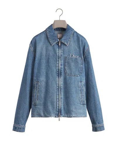 Dior Zipped Jacket In Blue