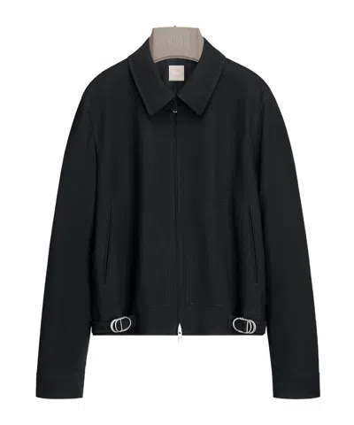 Dior Zipped Jacket With Cd Buckles In Black