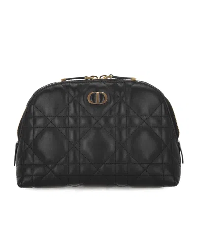 Dior Zipper Clutch In Black