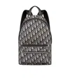 Dior Zipper Jacquard Backpack In Black