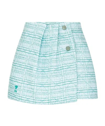 Dior Zipper Skirt In Blue