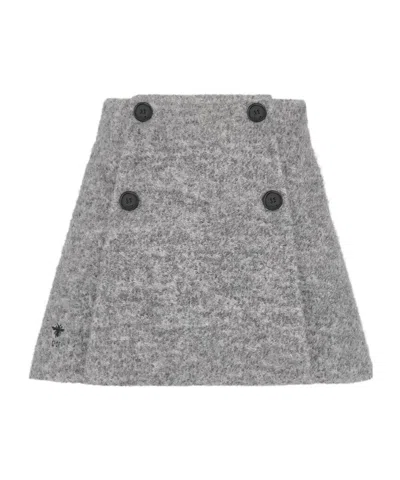 Dior Kids' Zipper Skirt In Gray