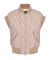 Dior Zipper Sleeveless Vest In Nude