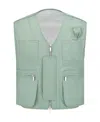 Dior Zipper Vest In Green