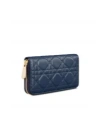 Dior Zipper Wallet In Blue