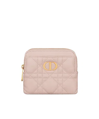 Dior Zipper Wallet In Pink