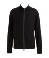 Dior Zippered Knitted Cardigan In Black