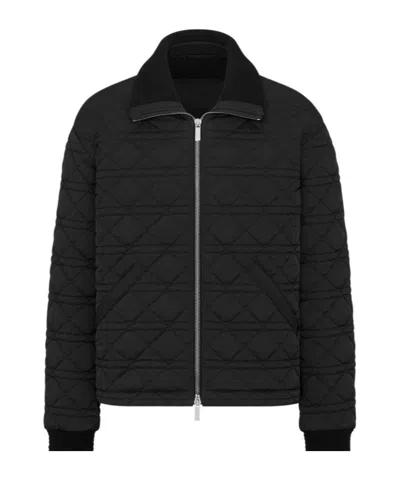 Dior Zippered Rattan Pattern Jacket In Black