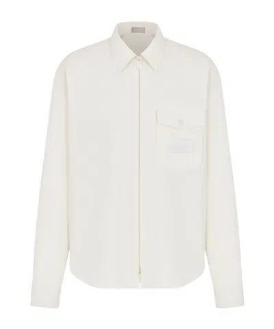 Dior Zippered Shirt In White