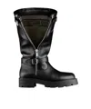 Dior Zippered Short Boots In Black