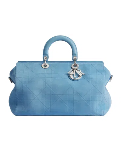 Dior Zippered Shoulder Bag In Blue