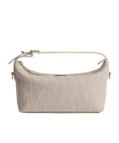 Dior Zippered Shoulder Bag In Neutral